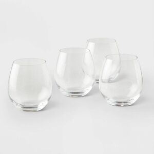 Threshold Signature -  Crystal Red Wine Glasses Set o Red